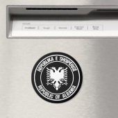 Albanien Runde Emblem Magnet (In Situ (Geschirrspüler))
