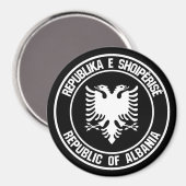 Albanien Runde Emblem Magnet (Vorderseite/Rückseite)
