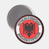 Albanien Runde Emblem Magnet (Vorderseite/Rückseite)