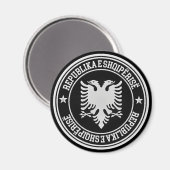 Albanien Runde Emblem Magnet (Vorderseite/Rückseite)