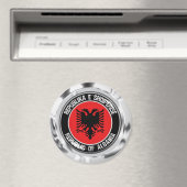 Albanien Runde Emblem Magnet (In Situ (Geschirrspüler))