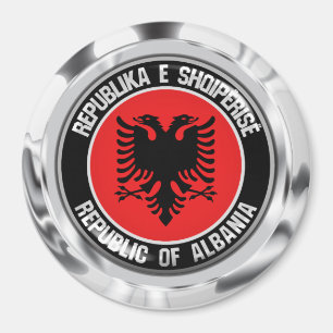 Albanien Runde Emblem Magnet