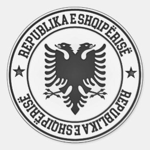 Albanien Runde Emblem Runder Aufkleber