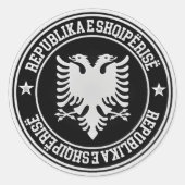 Albanien Runde Emblem Runder Aufkleber (Vorderseite)