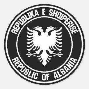 Albanien Runde Emblem Runder Aufkleber