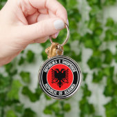 Albanien Runde Emblem Schlüsselanhänger (Hand)