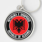 Albanien Runde Emblem Schlüsselanhänger (Vorne)