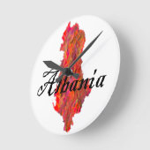 Albanien Runde Wanduhr (Winkel)