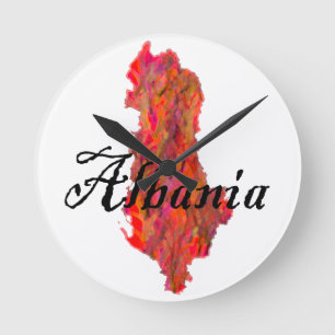 Albanien Runde Wanduhr