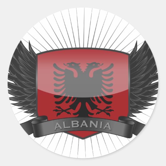 ALBANIEN RUNDER AUFKLEBER (Vorderseite)