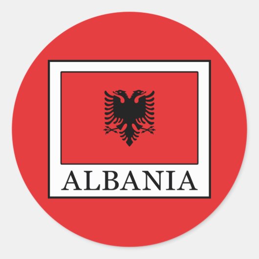 Albanien Runder Aufkleber (Vorderseite)