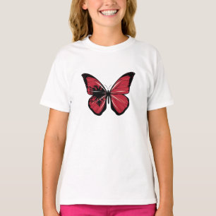 Albanien-Schmetterlingsflagge T-Shirt
