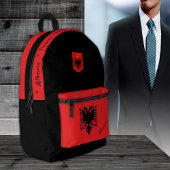 Albanien, Schwarzer Patriot Bedruckter Rucksack