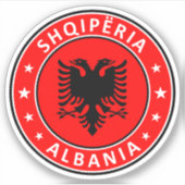 Albanien, Shqiperia Aufkleber (Vorderseite)