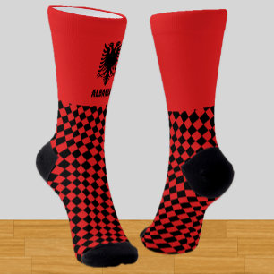 Albanien Socken, albanische Fahne Mode / Sport Socken