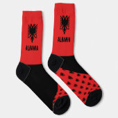 Albanien Socken, albanische Flaggen Farben / Sport Socken (Rechts)