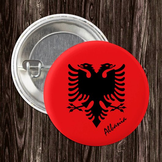 Albanien-Taste, patriotische albanische Flag-Mode Button