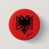 Albanien-Taste, patriotische albanische Flag-Mode Button (Vorderseite)