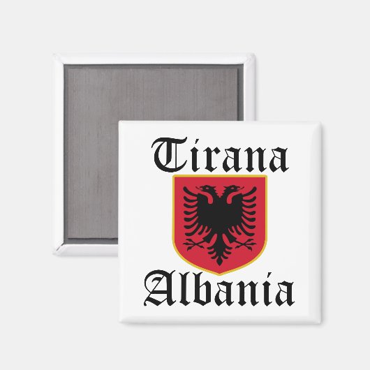 Albanien Tirana-Wappen Magnet (Vorderseite/Rückseite)