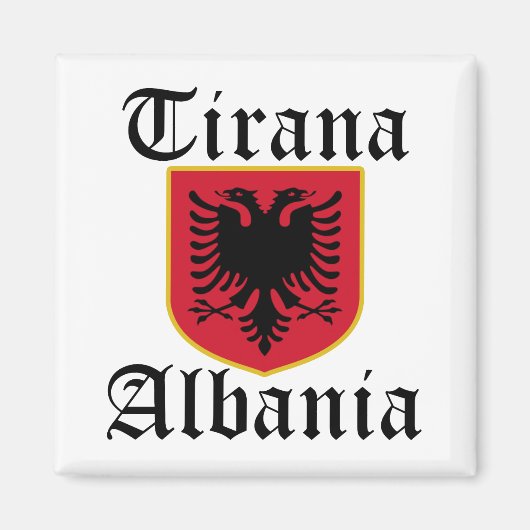 Albanien Tirana-Wappen Magnet (Vorne)