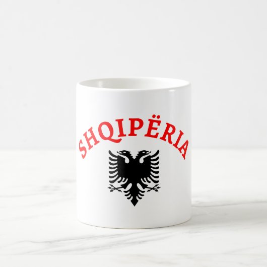 Albanien und Adler - Shqiperia dhe shqiponja Kaffeetasse (Mittel)