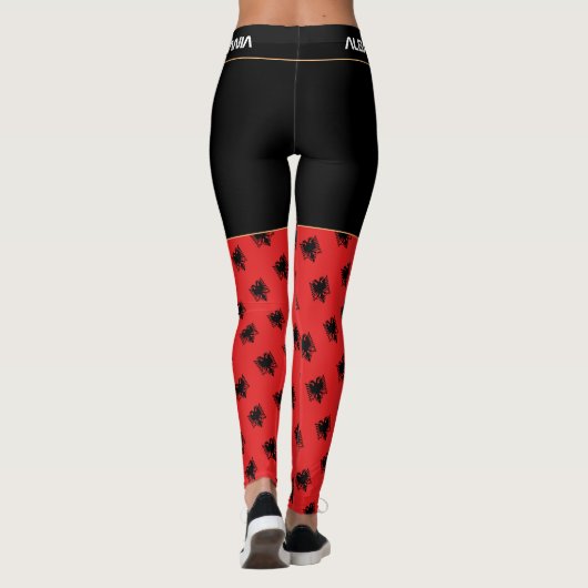 Albanien und Albanien Flag Fashion, Reise-/Sportfa Leggings (Rückseite)