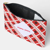 Albanien und Albanien - Flaggenstaaten - Rote Pers Zubehörtasche (Offen)