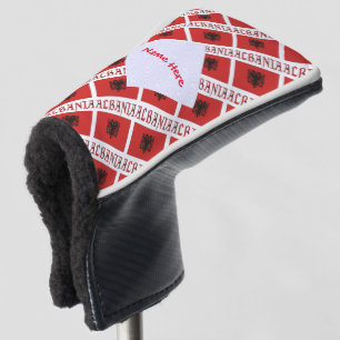 Albanien und albanische Flagge gekachelt rot perso Golf Headcover