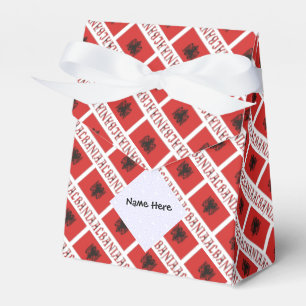 Albanien und albanische Flagge mit Ihrem Namen gek Geschenkschachtel