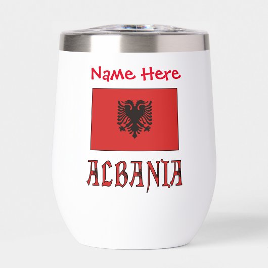 Albanien und die albanische Flagge - Rote Personal