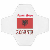 Albanien und die albanische Flagge - Rote Personal Fußball (Flach)
