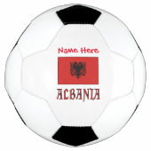 Albanien und die albanische Flagge - Rote Personal Fußball (Vorderseite)