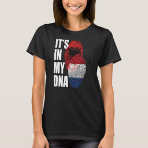 Albanien und Niederlande Mix-DNA-Flagge T-Shirt