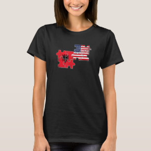 Albanien USA Zuhause Country Proud Albaniens Ameri T-Shirt
