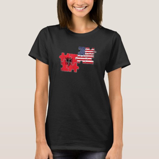 Albanien USA Zuhause Country Proud Albaniens Ameri T-Shirt (Vorderseite)