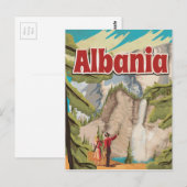 Albanien Vintage Travel Poster Postkarte (Vorne/Hinten)