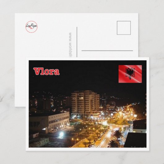 Albanien - Vlora - Postkarte (Vorne/Hinten)