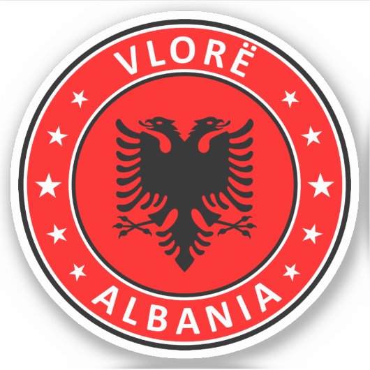 Albanien, Vlorë Aufkleber (Vorderseite)