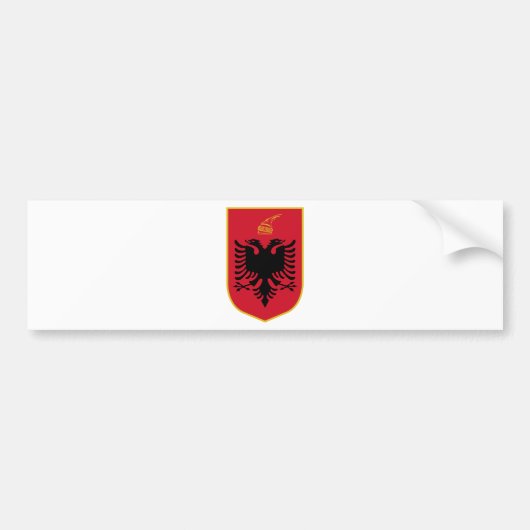 Albanien-Wappen Autoaufkleber (Vorne)