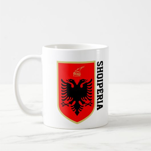 Albanien-Wappen Kaffee-Tasse Kaffeetasse (Links)