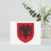 Albanien-Wappen Postkarte (Stehend Vorderseite)
