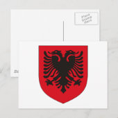 Albanien-Wappen Postkarte (Vorne/Hinten)