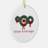 Albanien-Weihnachten 2 Keramik Ornament (Rechts)