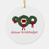 Albanien-Weihnachten 2 Keramik Ornament (Vorne)
