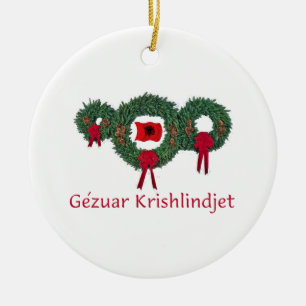 Albanien-Weihnachten 2 Keramik Ornament