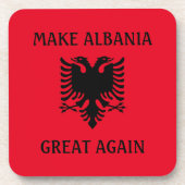 Albanien wieder groß machen getränkeuntersetzer (Vorderseite)