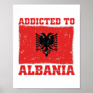 Albanien zugeteilt Albanische Balkangeschenke Poster