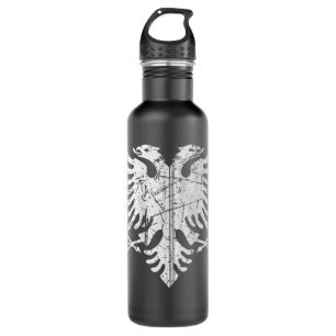 Albanienflagge Adler Albanier Kosovo Design Zip Ho Edelstahlflasche