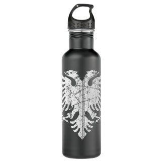 Albanienflagge Adler Albanier Kosovo Design Zip Ho Edelstahlflasche