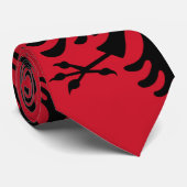 Albanienflagge - Albanischer Adler Krawatte (Gerollt)